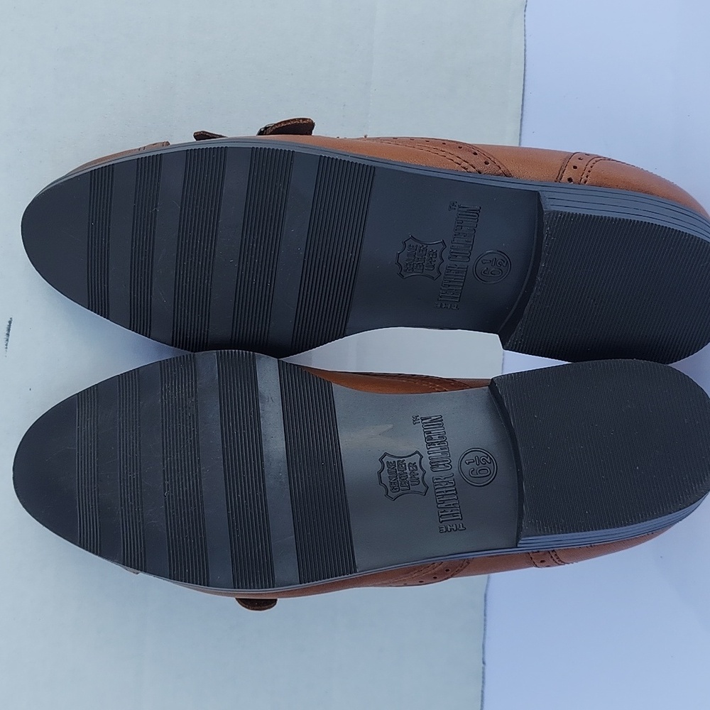 The Leather Collection Brown Leather Women Flat Shoes Size 6.5 - Picture 13 of 15